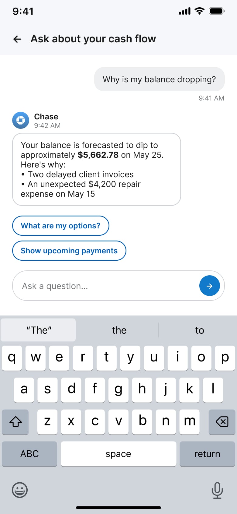 Chase explains forecasted dip with contributing factors
